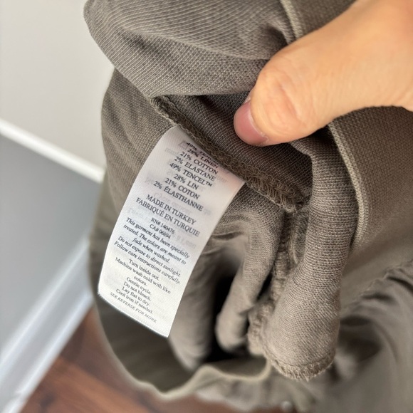 Faherty Arlie Day linen blend Short In Olive Green S L NWT - Picture 10 of 11